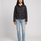 Quilted Jacket with Shirt Collar and Gold Poppers