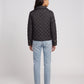 Quilted Jacket with Shirt Collar and Gold Poppers