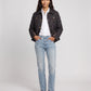 Quilted Jacket with Shirt Collar and Gold Poppers