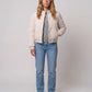 Quilted Jacket with Funnel Collar and Poppers