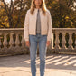 Quilted Jacket with Funnel Collar and Poppers