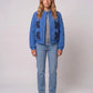 Quilted Jacket with Funnel Collar and Poppers