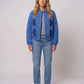 Quilted Jacket with Funnel Collar and Poppers