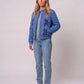 Quilted Jacket with Funnel Collar and Poppers
