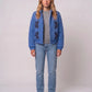 Quilted Jacket with Funnel Collar and Poppers