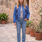 Quilted Jacket with Funnel Collar and Poppers