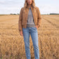Quilted Jacket with Funnel Collar and Poppers
