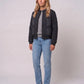 Quilted Jacket with Funnel Collar and Poppers