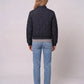 Quilted Jacket with Funnel Collar and Poppers