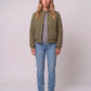Quilted Jacket with Funnel Collar and Poppers