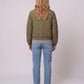Quilted Jacket with Funnel Collar and Poppers