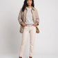 Quilted Jacket with Corduroy Collar