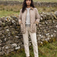 Quilted Jacket with Corduroy Collar