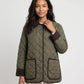 Quilted Jacket with Corduroy Collar
