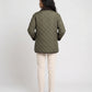 Quilted Jacket with Corduroy Collar