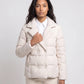 Short Quilted Jacket with Tailored Collar