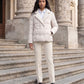 Short Quilted Jacket with Tailored Collar