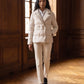 Short Quilted Jacket with Tailored Collar