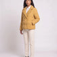 Short Quilted Jacket with Tailored Collar