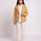 Short Quilted Jacket with Tailored Collar