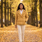 Short Quilted Jacket with Tailored Collar