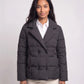 Short Quilted Jacket with Tailored Collar