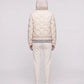 Short Quilted Jacket with Knit Collar
