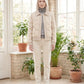 Short Quilted Jacket with Knit Collar
