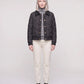 Short Quilted Jacket with Knit Collar