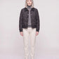 Short Quilted Jacket with Knit Collar