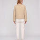 Short Quilted Jacket with Corduroy Collar
