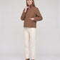 Short Quilted Jacket with Corduroy Collar