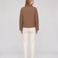 Short Quilted Jacket with Corduroy Collar