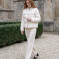Quilted Jacquard Jacket with Frog Fastenings