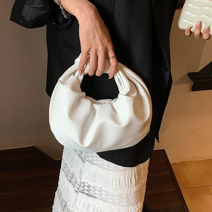 Top Handle Bag Faux Leather with Knotted Handle