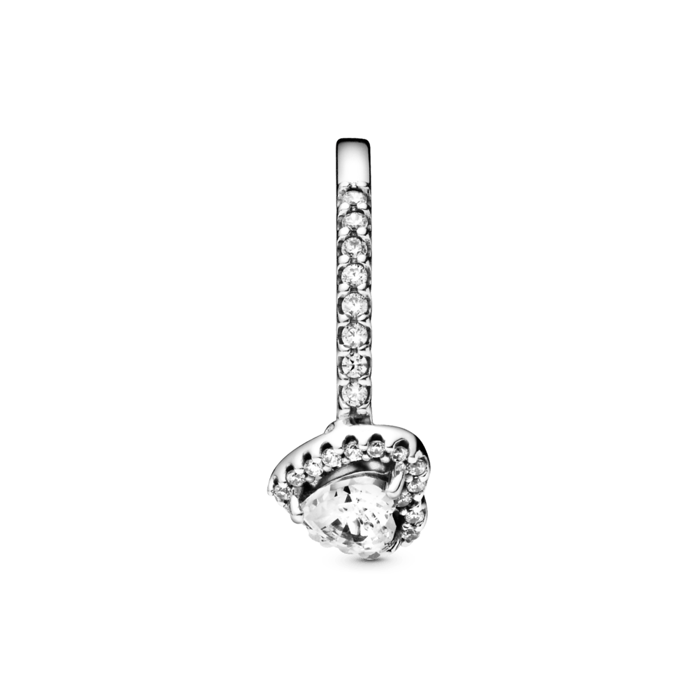 Pandora Sparkling Elevated Heart Ring Clearly 925 Silver
